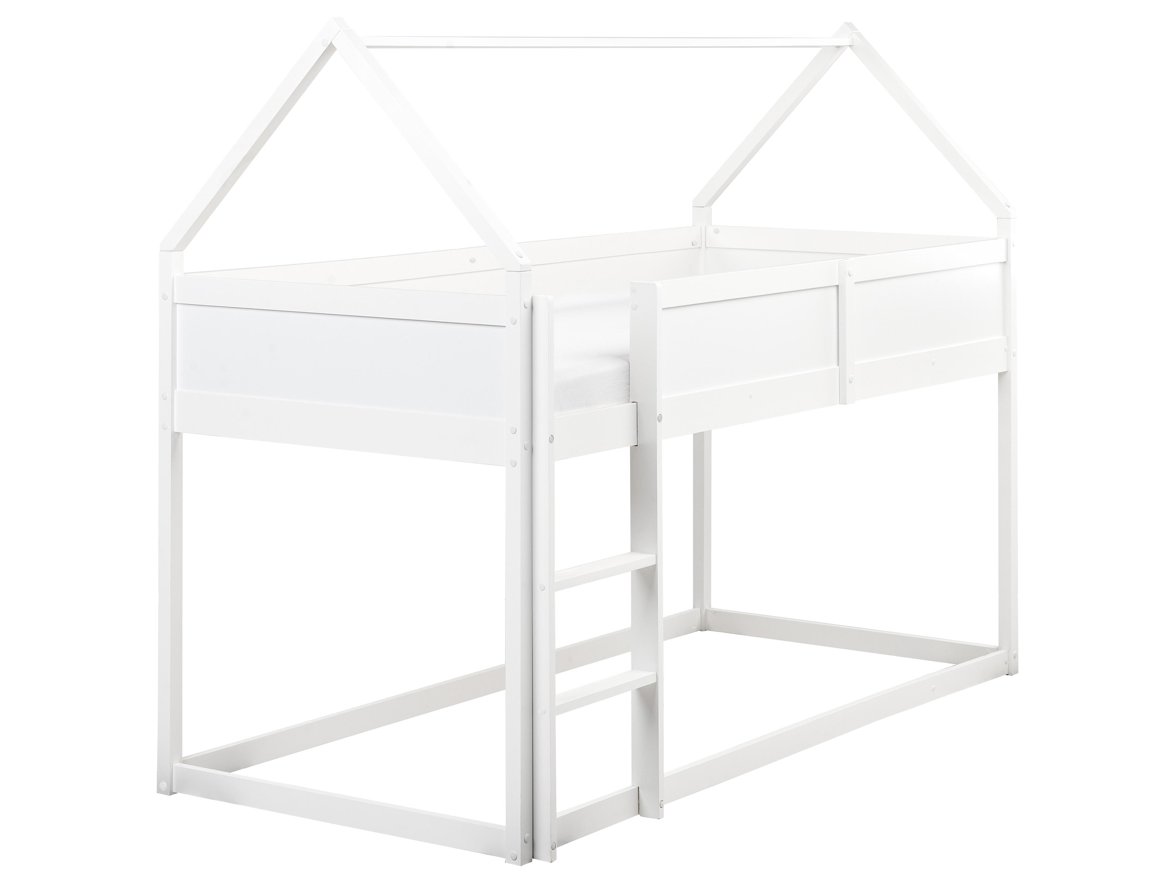Verhoogd bed Huis Dennenhout DIENNE 90 x 200 cm Wit