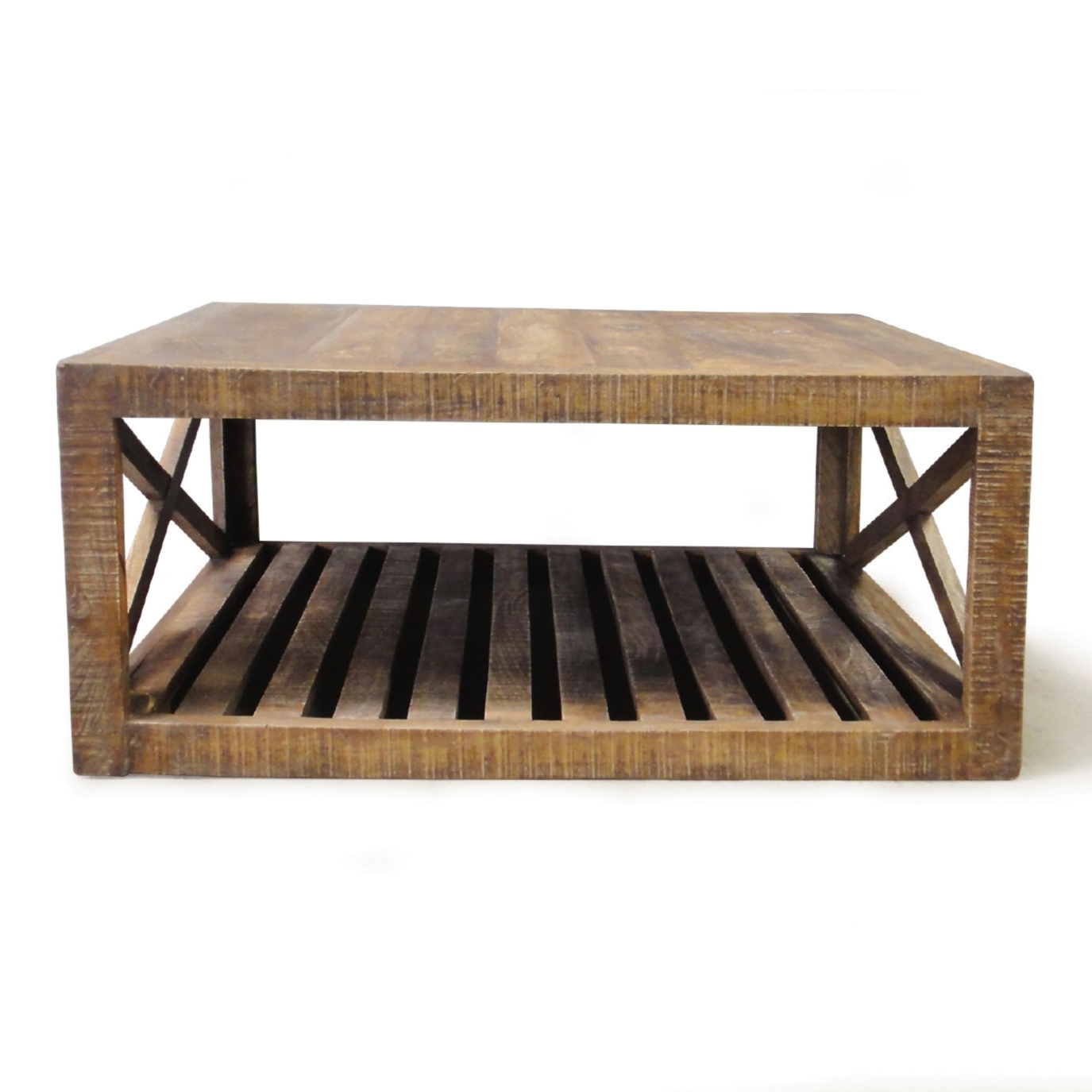 Couchtisch 'Eastbourne', aus massivem Mangoholz, braun, L 60 cm, B 90 cm, H 40 cm von fischer's lagerhaus