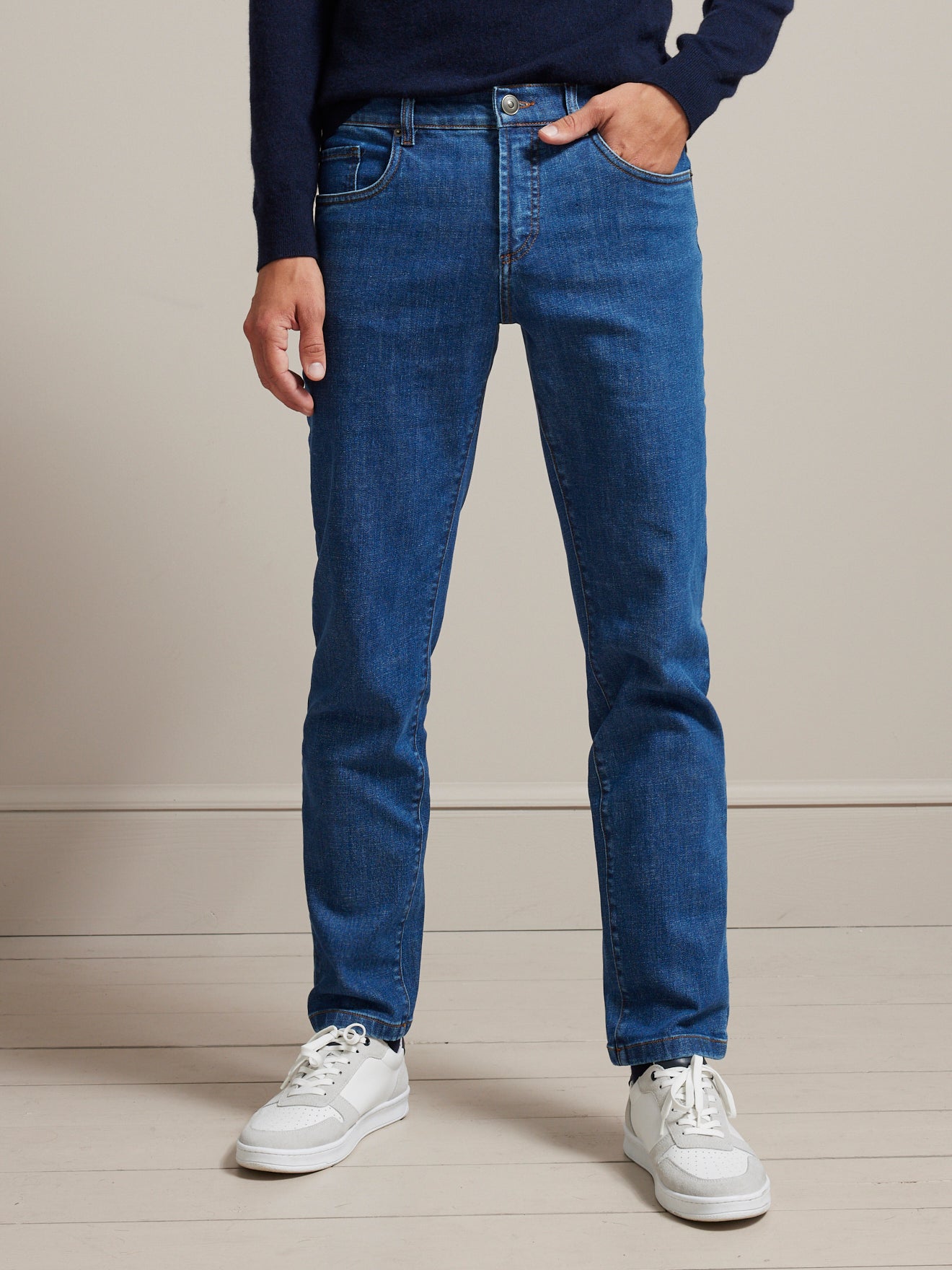 Jean regular homme - coton bio, délavage écoresponsable