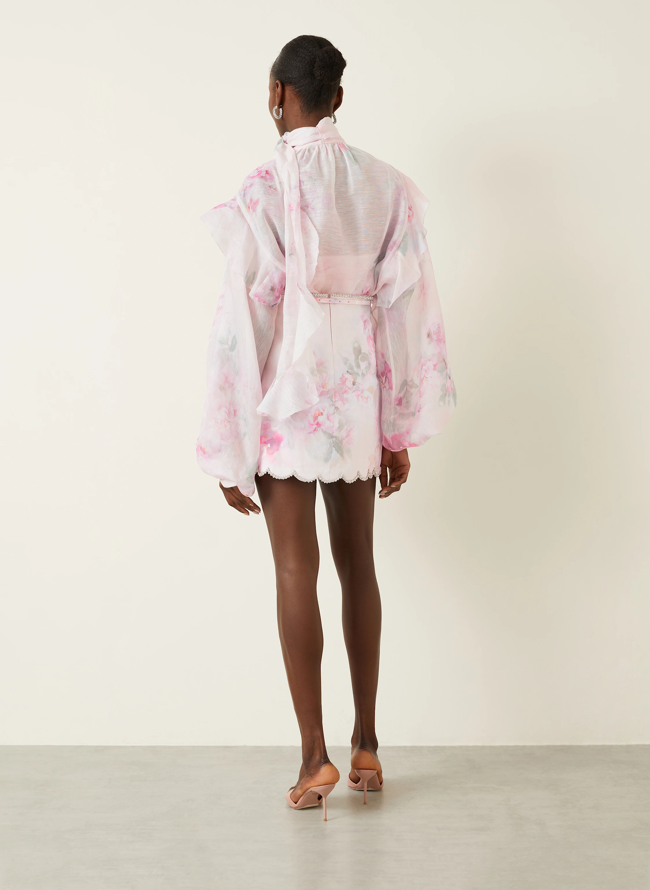 ZIMMERMANN Bluse CRUSH mit abnehmbarer Schluppe und Rüschen