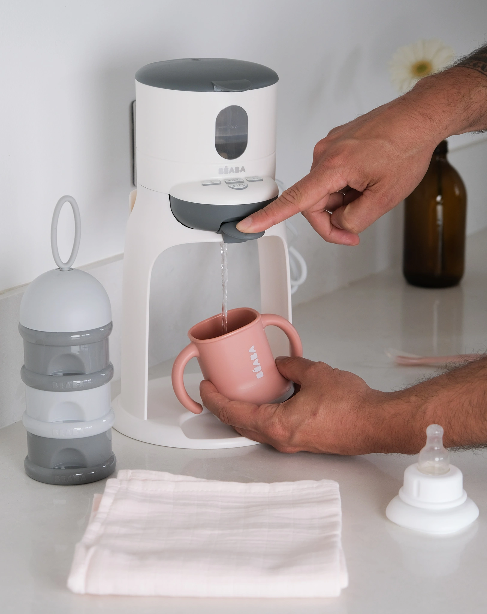 Dosierbox ON THE GO 3-teilig in grey