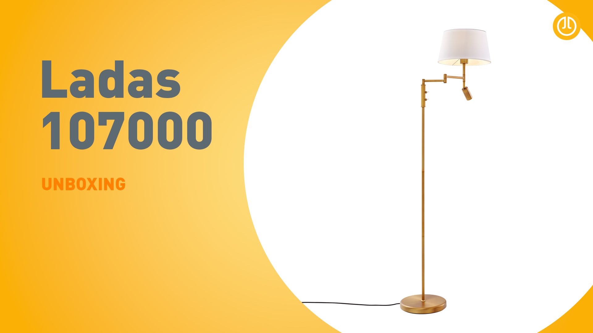 Vloerlamp brons met witte kap en verstelbare leeslamp - Ladas