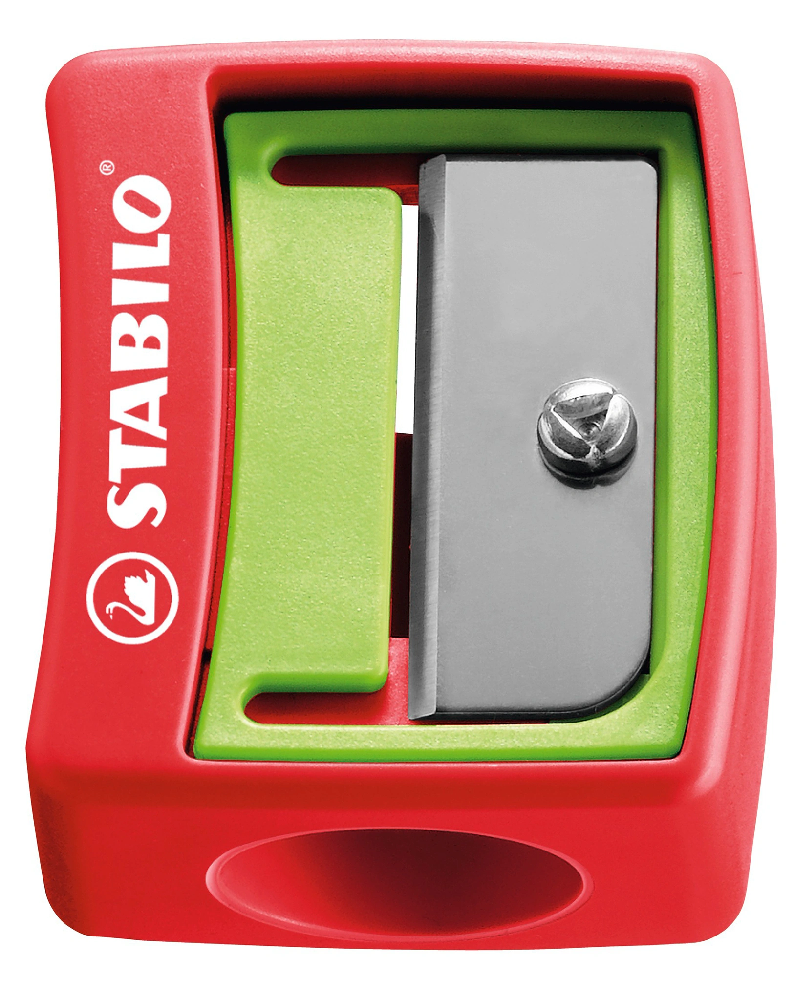 Anspitzer STABILO® woody 3in1 für extradicke Stifte in rot/grün