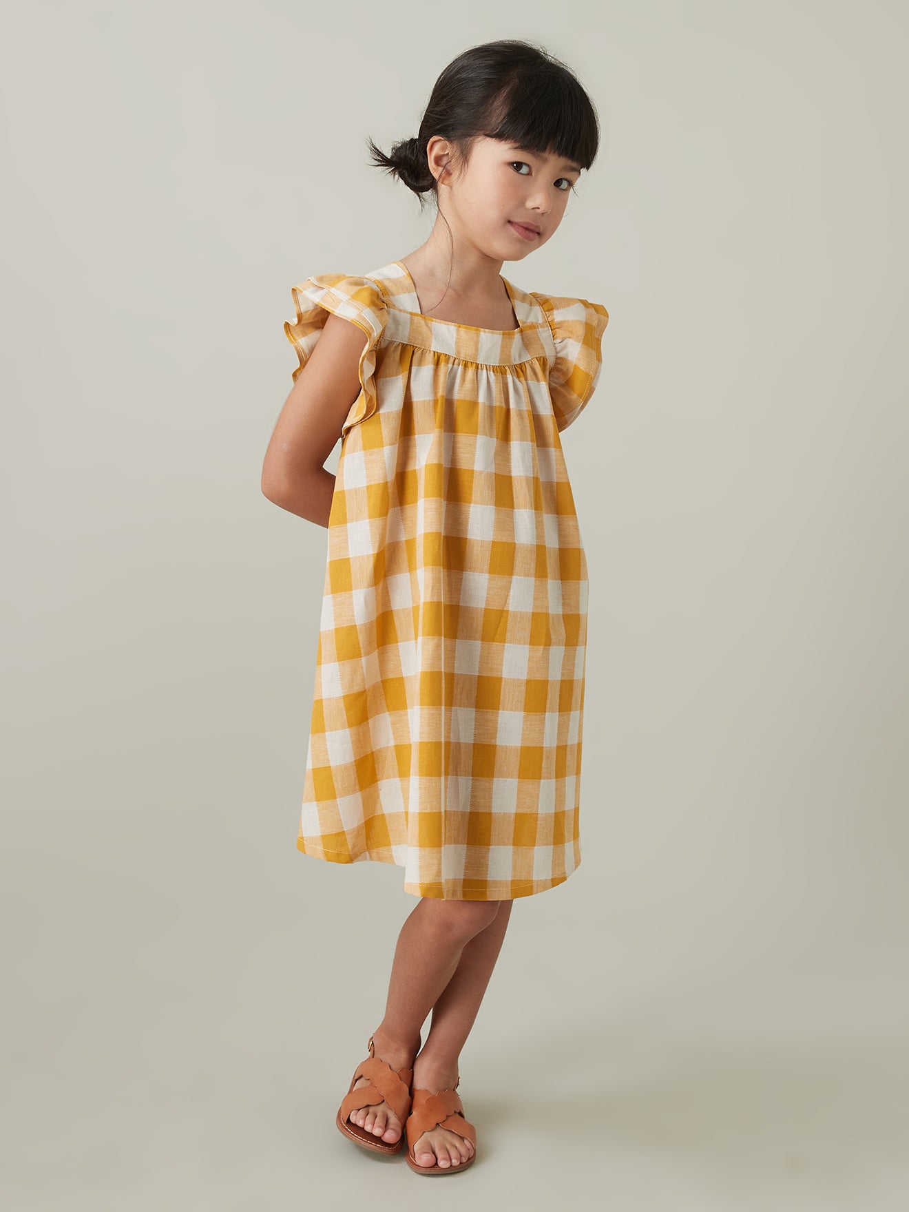 Robe vichy Fille grands carreaux