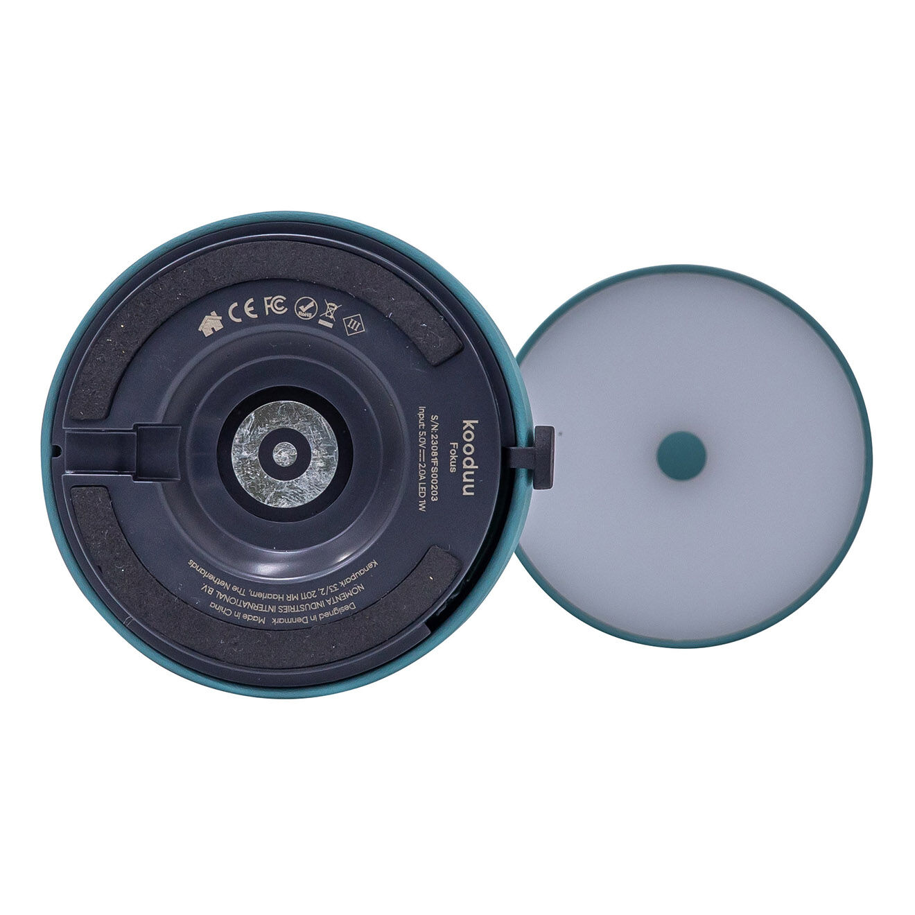 Kooduu Lampe de table rechargeable Fokus bleue - 20x10x25 cm
