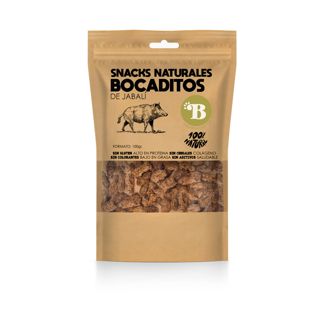 Petiscos de javali BIMORDISCOS para cães