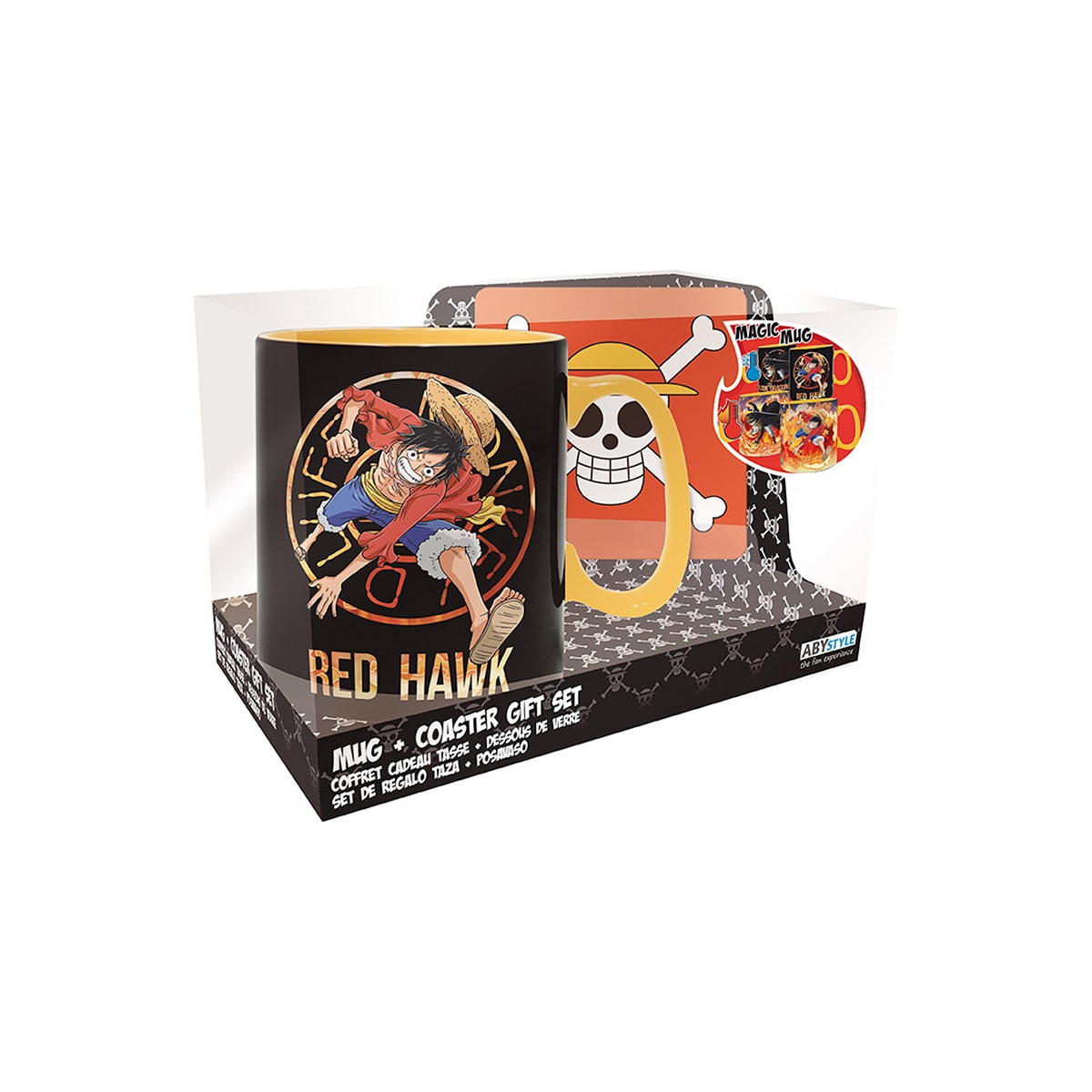 ABYstyle One Piece varmeforvandlende krus med bordbrikke