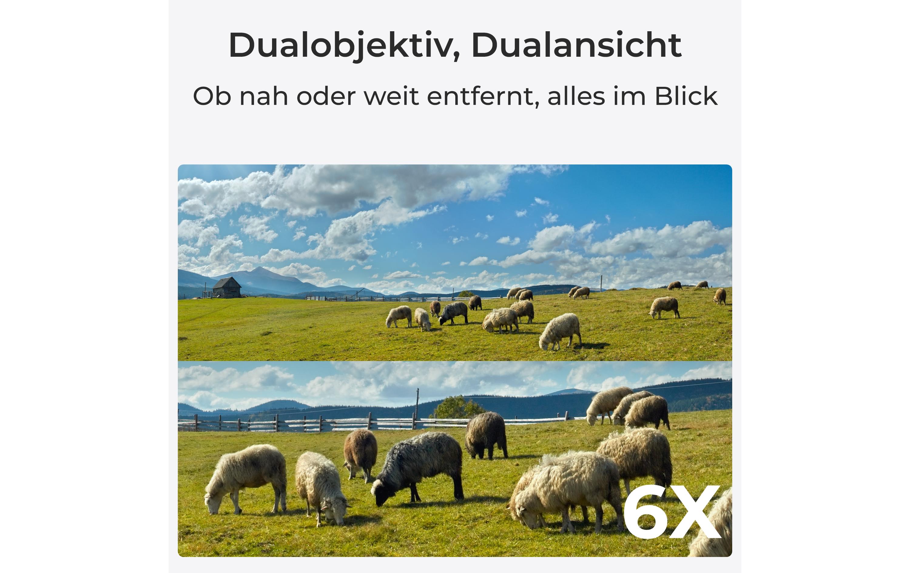 4G/LTE-Kamera Trackmix G770 inkl. Solarpanel<br>4G Dual-Objektiv-Kamera mit Auto-Zoom und -Tracking