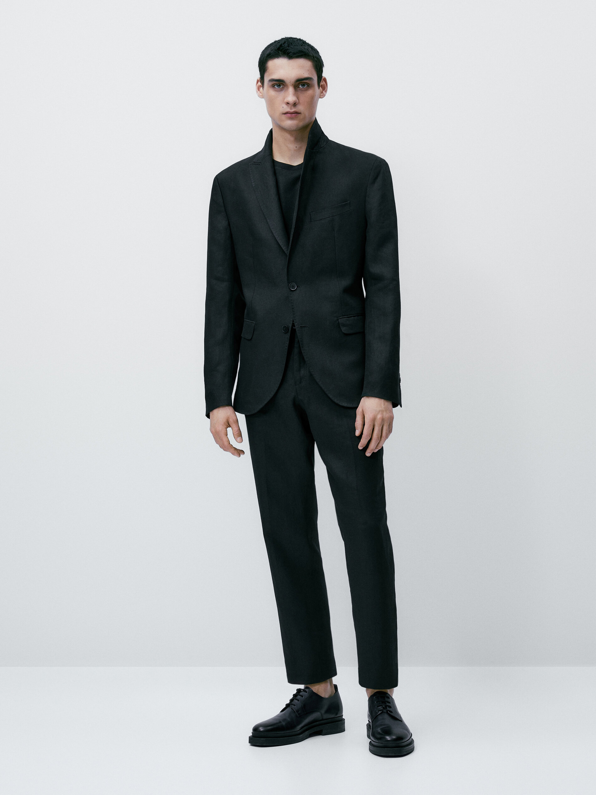 Blazer de linho preto - PRETO