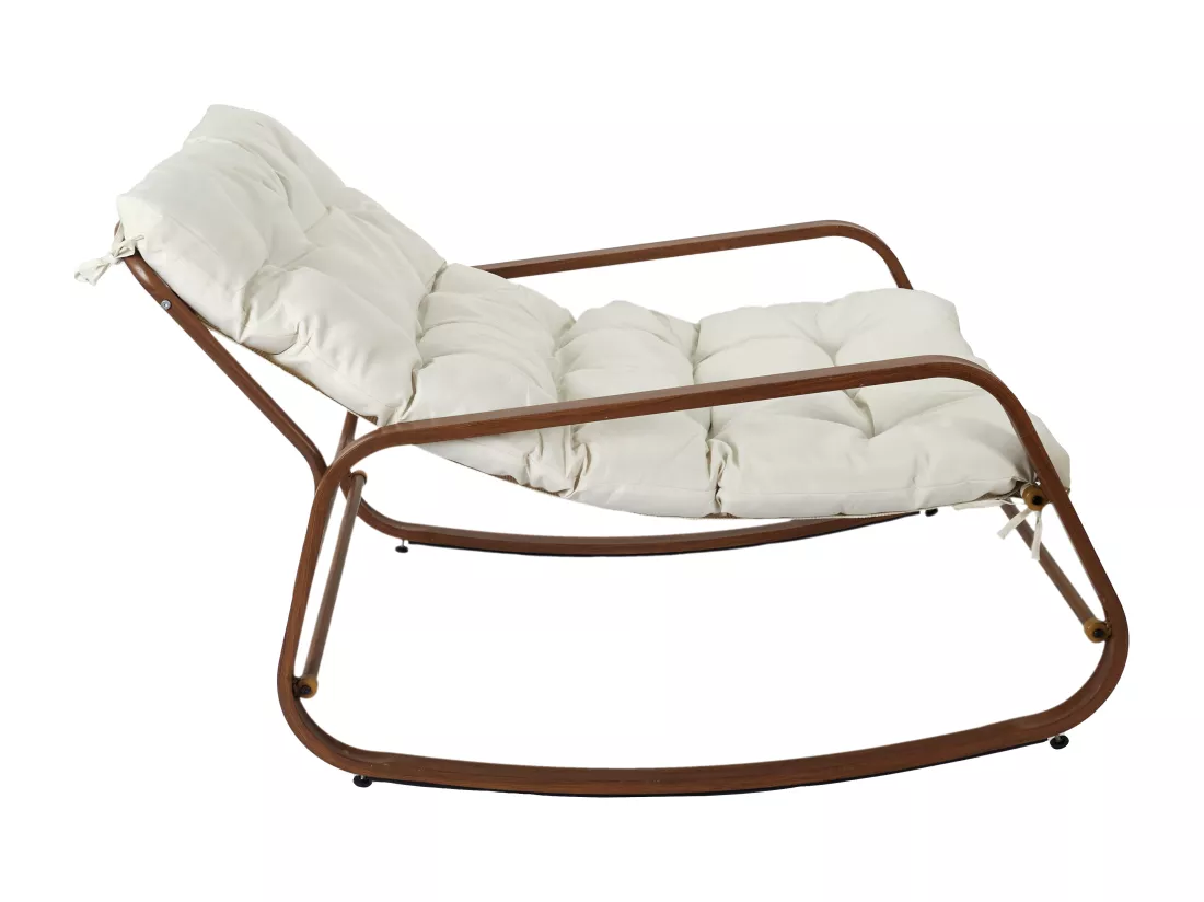 Fauteuil A Bascule Miami Imitation Bois