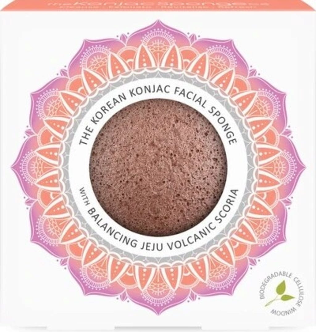 The Konjac Sponge Company  Mandala Konjac Facial Sponge Jeju Scoria