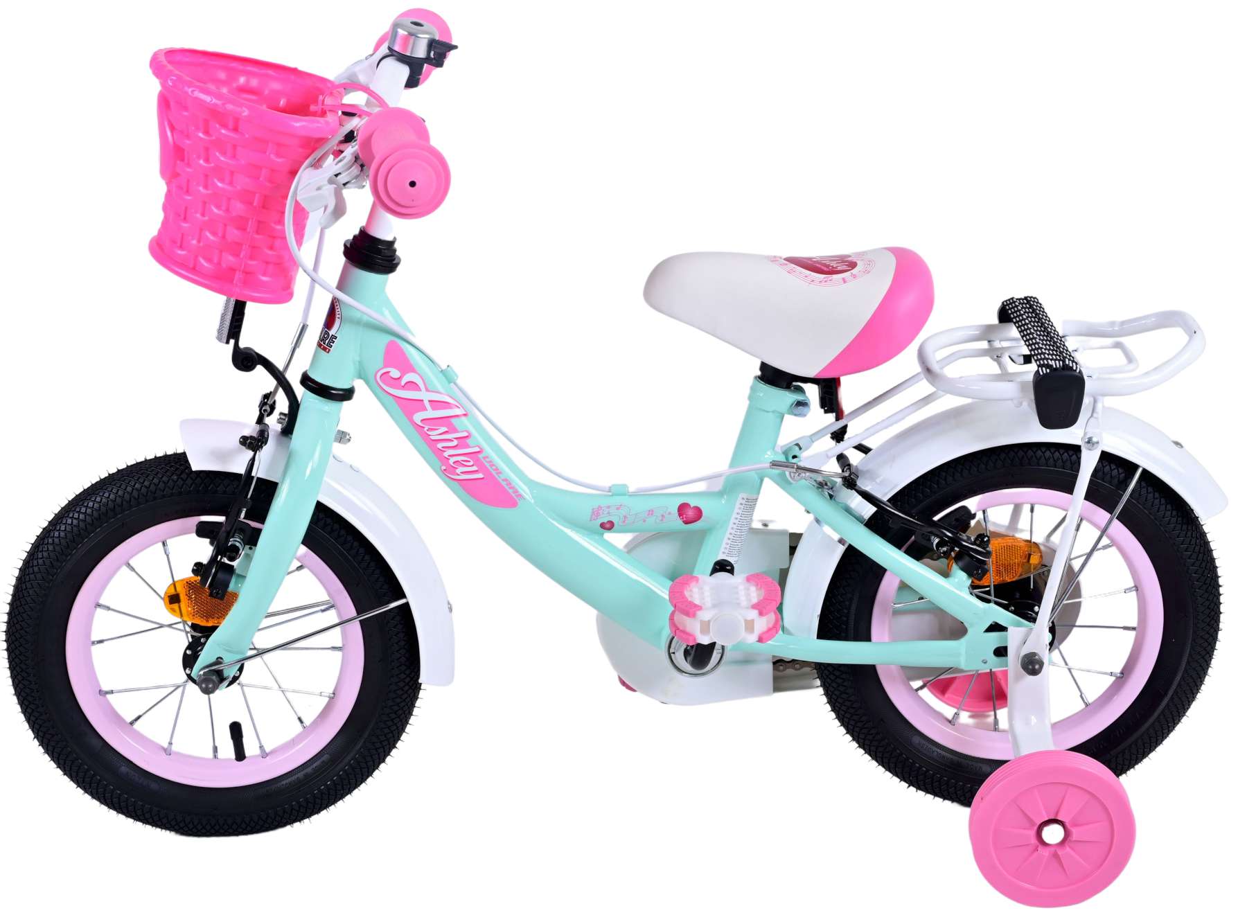 TPFSports Ashley Kinderfahrrad - Mädchen - 12 Zoll - Rücktritt + Handbremse - Weiß