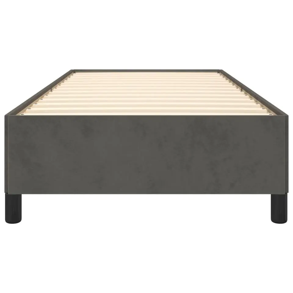 vidaXL - Bed frame zonder matras - Donkergrijs- Fluweel - 90x200 cm