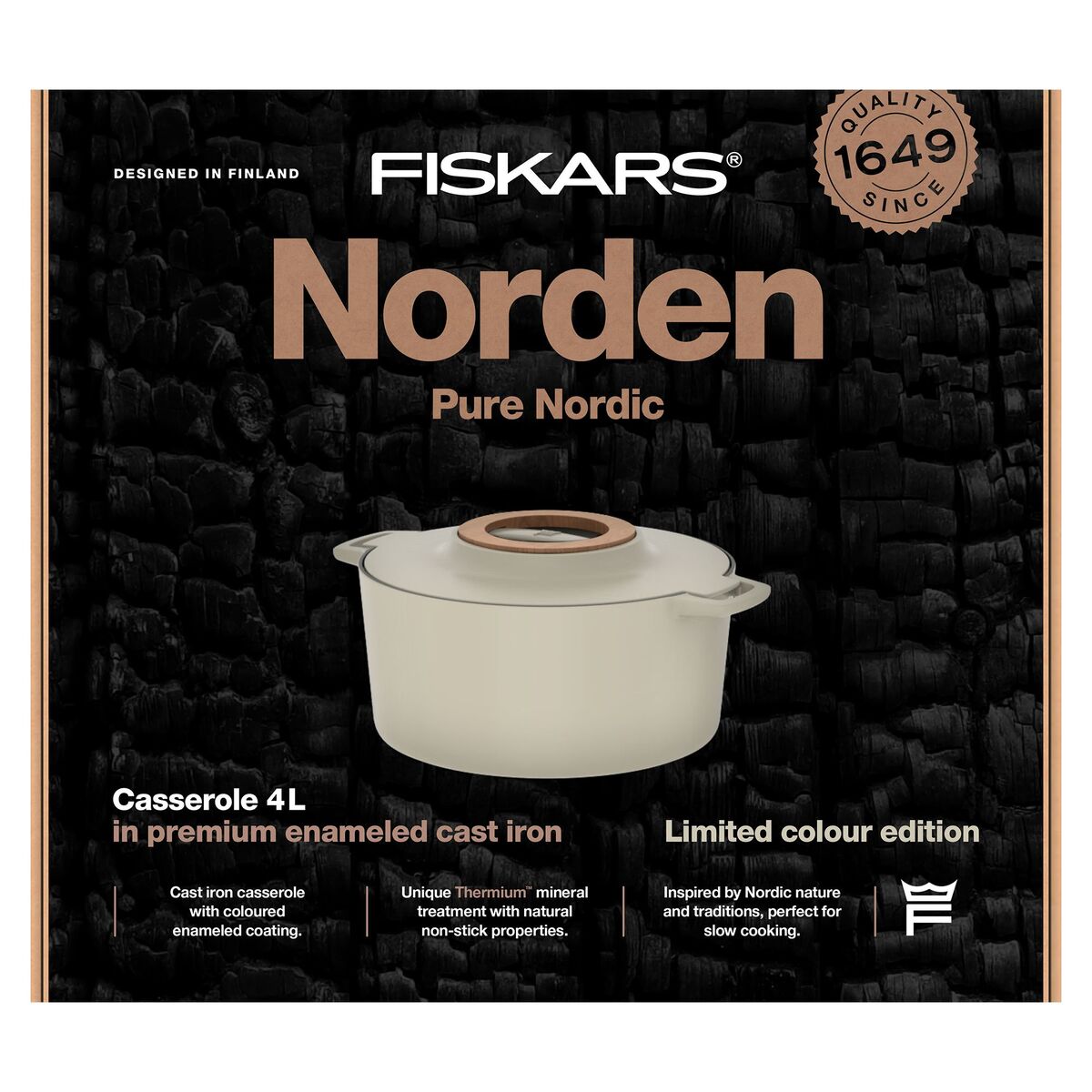 Norden støpejernsgryte 4 liter, bjørk