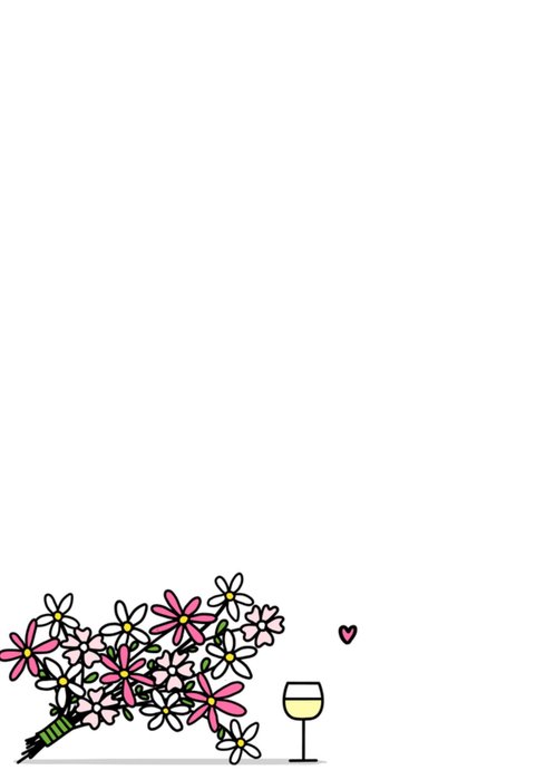 YH Tekent | Verjaardagskaart | bloemen
