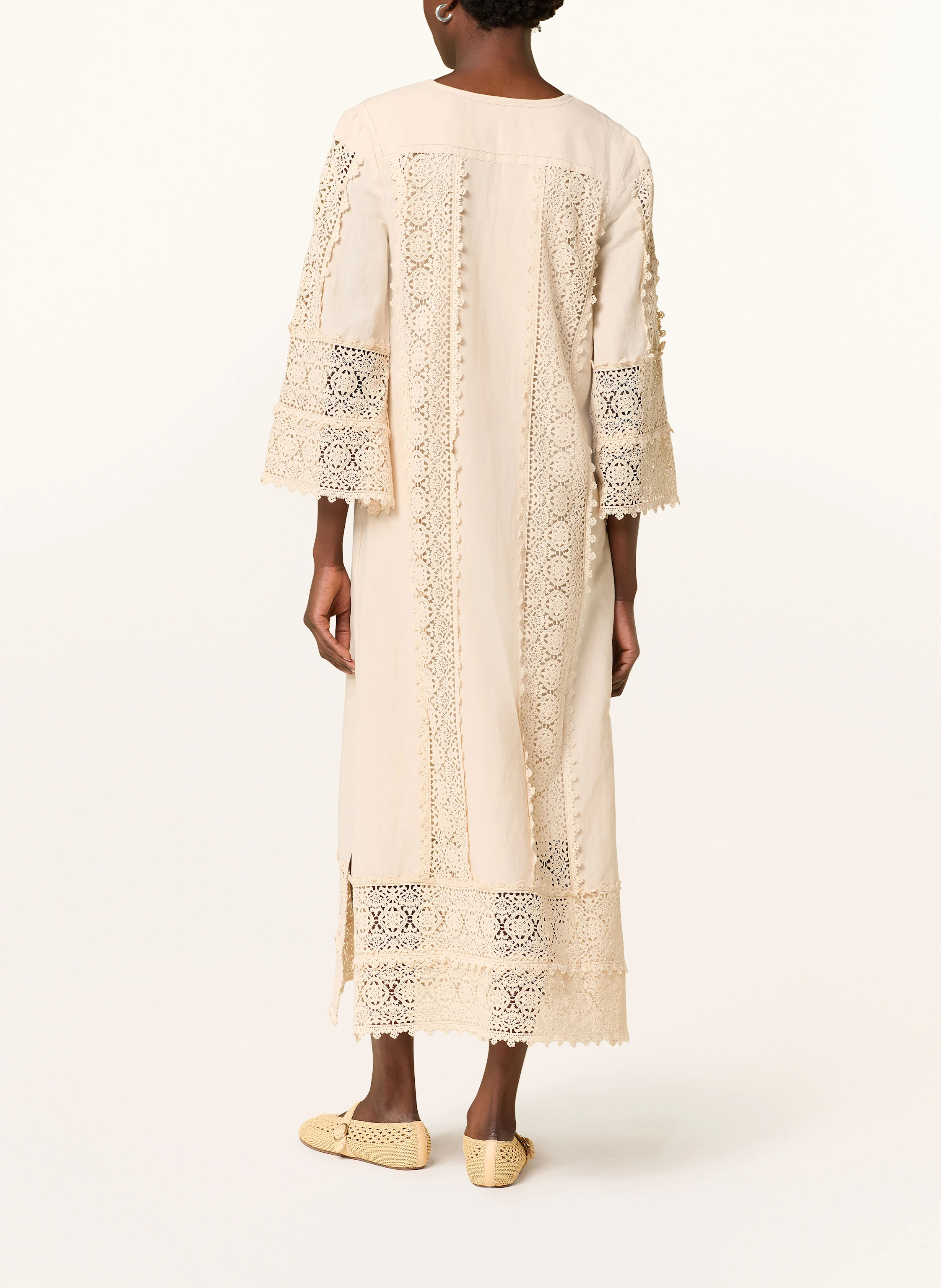 BY MALENE BIRGER Kleid mit 3/4-Arm und Lochspitze
