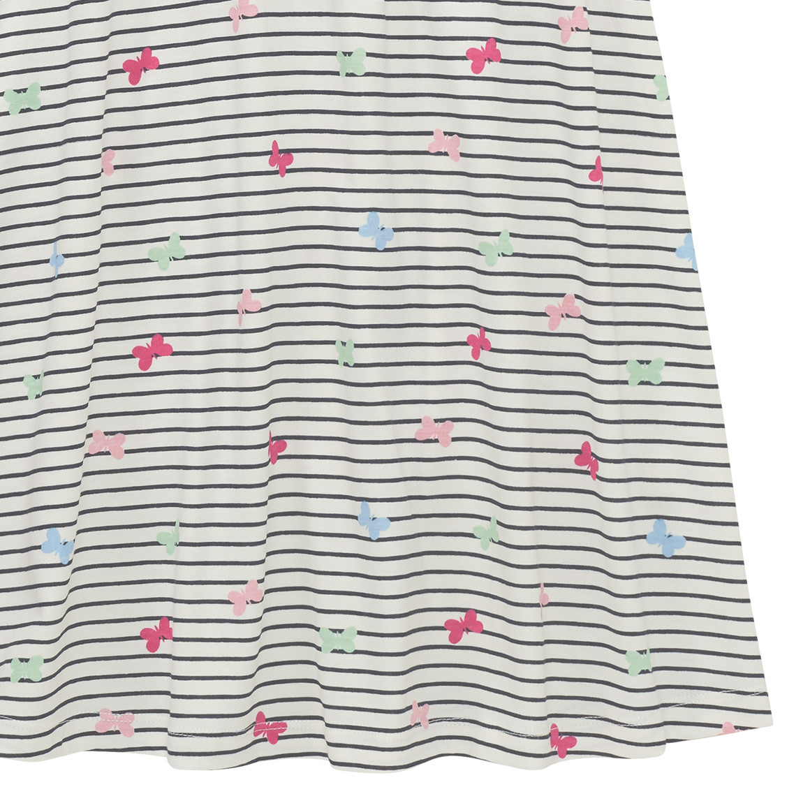 Topolino Mädchen Kleid mit Schmetterling-Allover weiss / dunkelblau