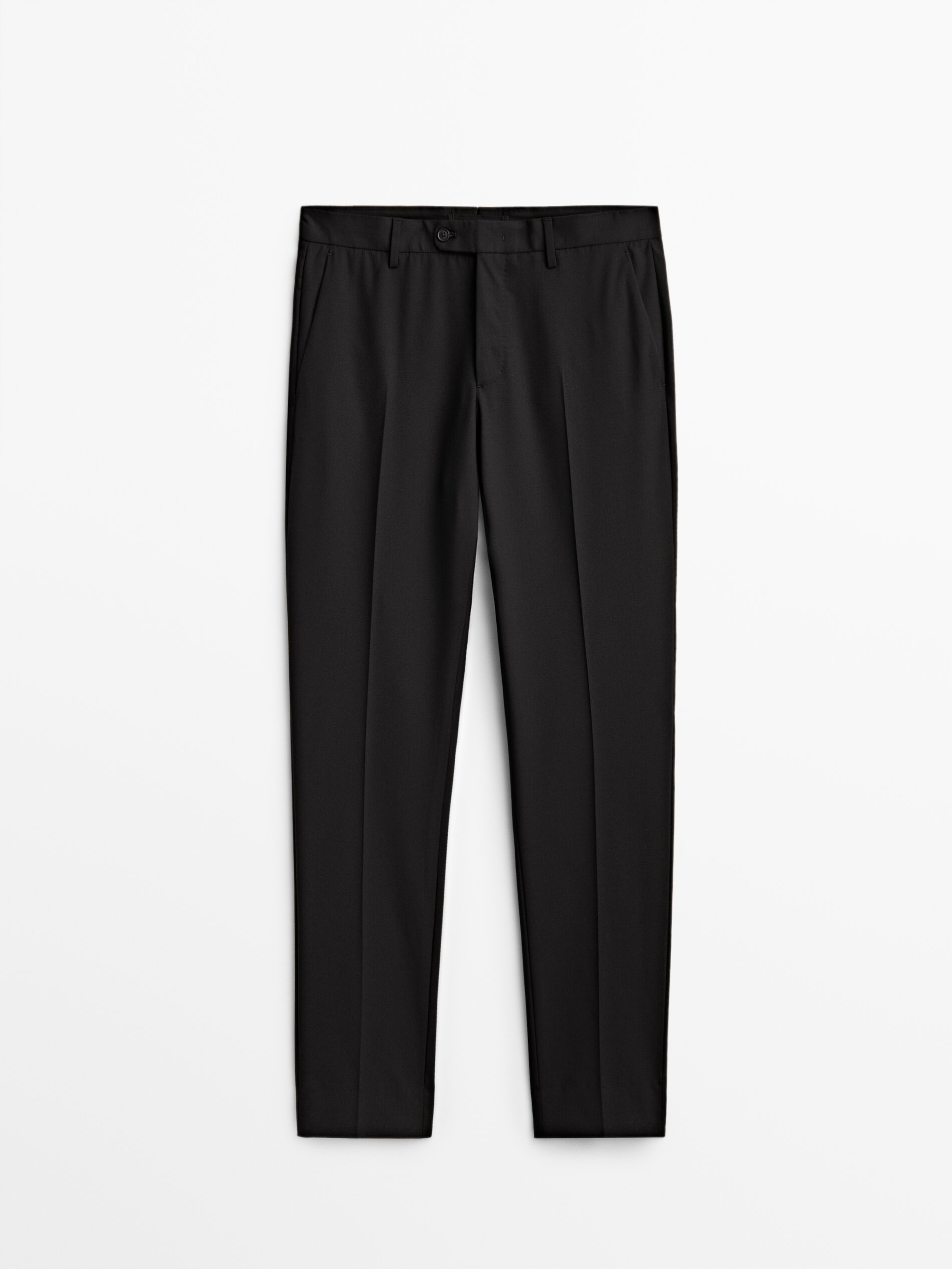Calça pantalona lana bi-stretch - NEGRO