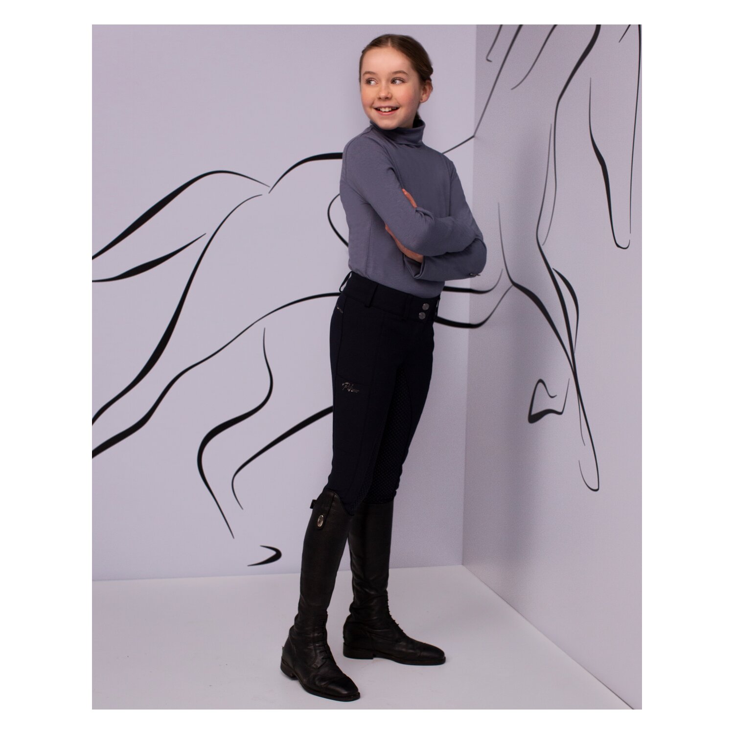 PIKEUR Gesäßeinsatz-Reithose Xenia Grip - black
