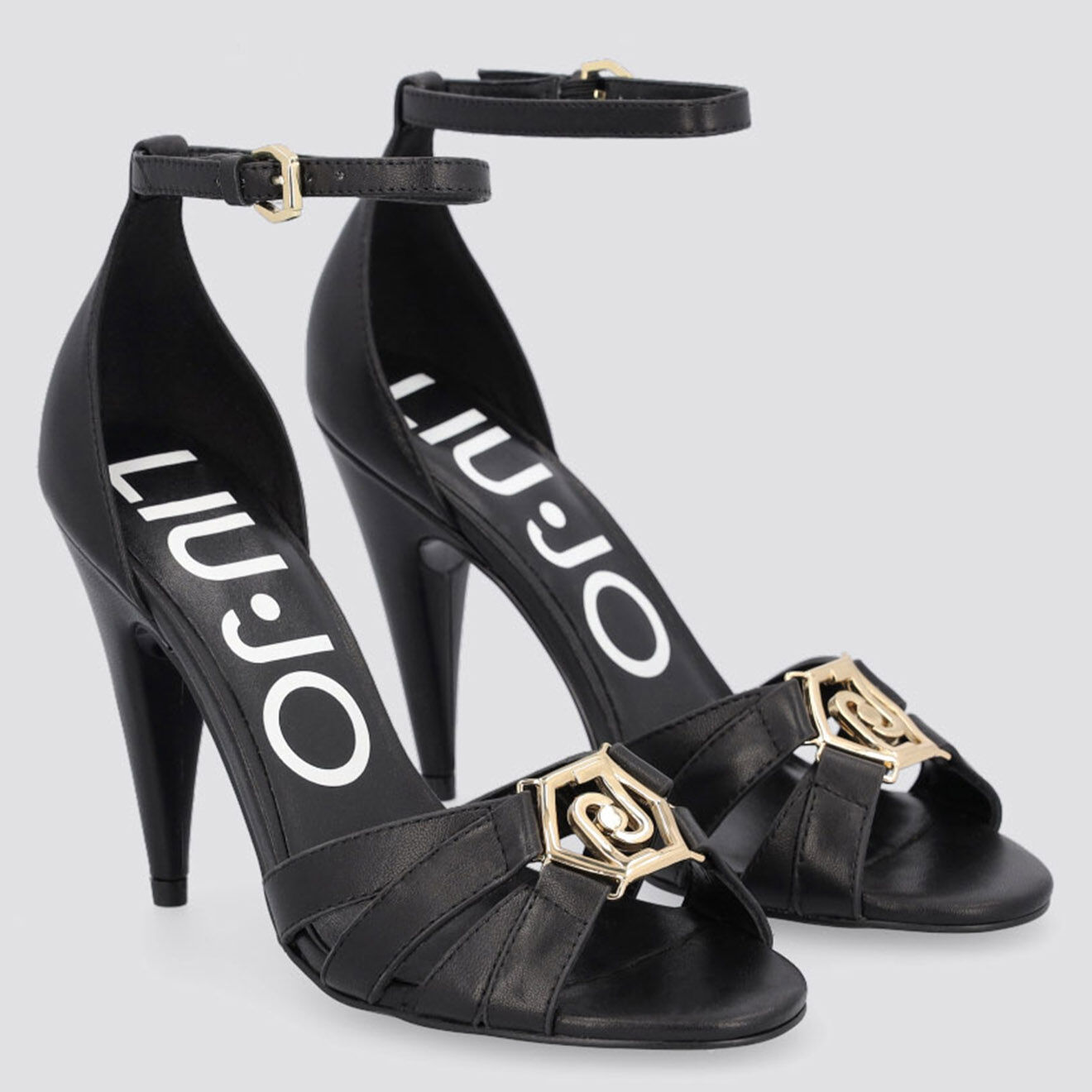Liu-Jo Sandales en Cuir Linda noires - Talon 9 cm