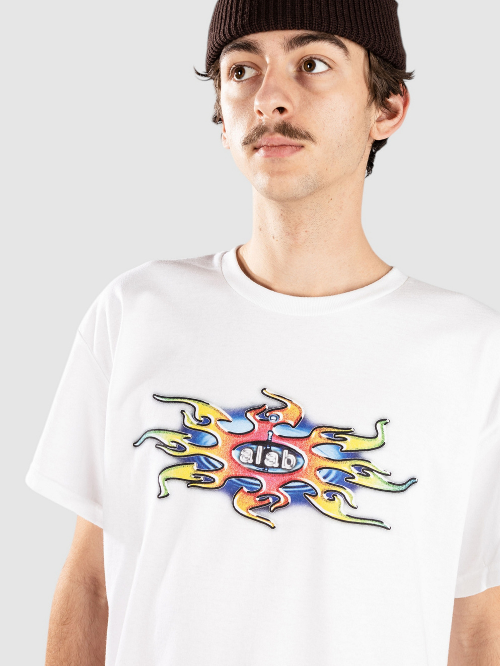 A.LAB Ripple Rave Oval T-Shirt blanc white
