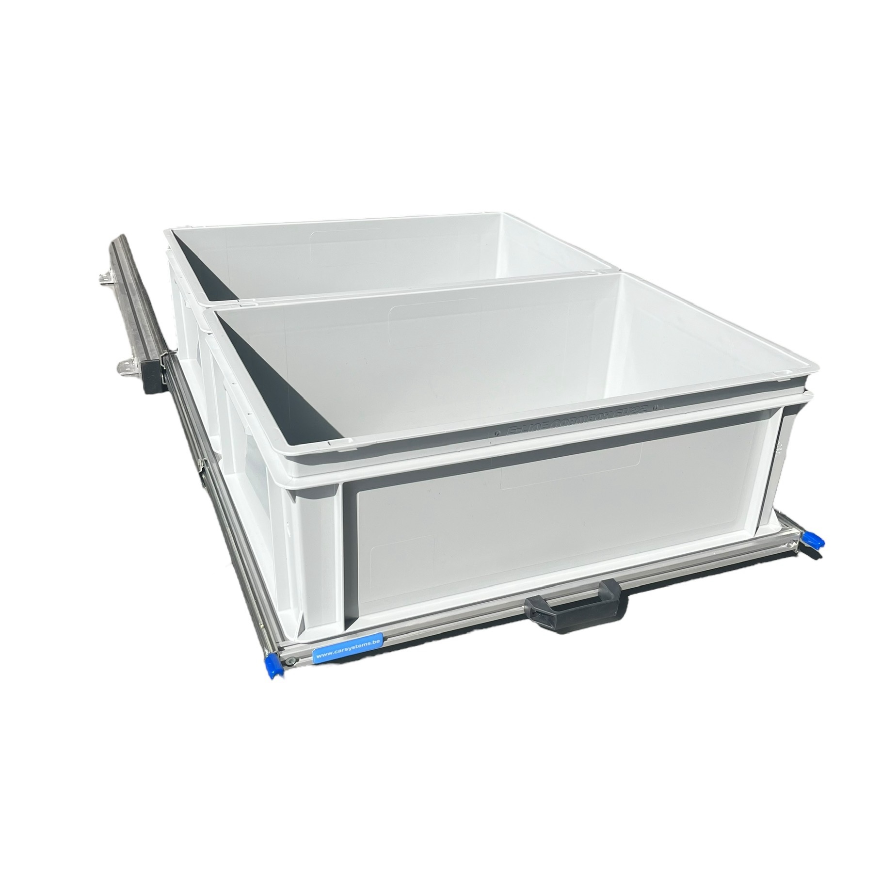 Aluminium schuifframe 80x60 cm met 2 open bakken