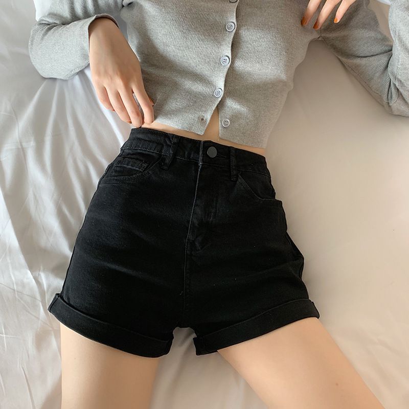 Chisan - Denim shorts met hoge taille