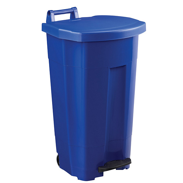 ROSSIGNOL Poubelle mobile à pédale - 90 L - boogy - bleu / bleu
