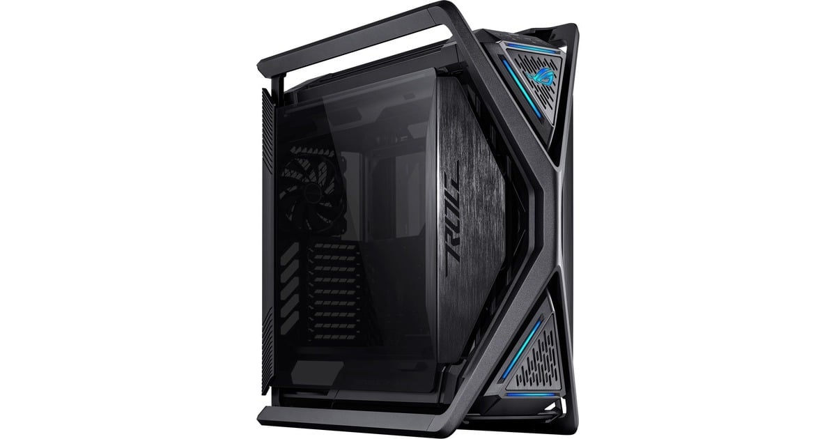 ASUSROG Hyperion GR701 BTF Edition big tower behuizing  (Zwart | 4x USB-A | 2x USB-C | RGB | Tempered Glass)