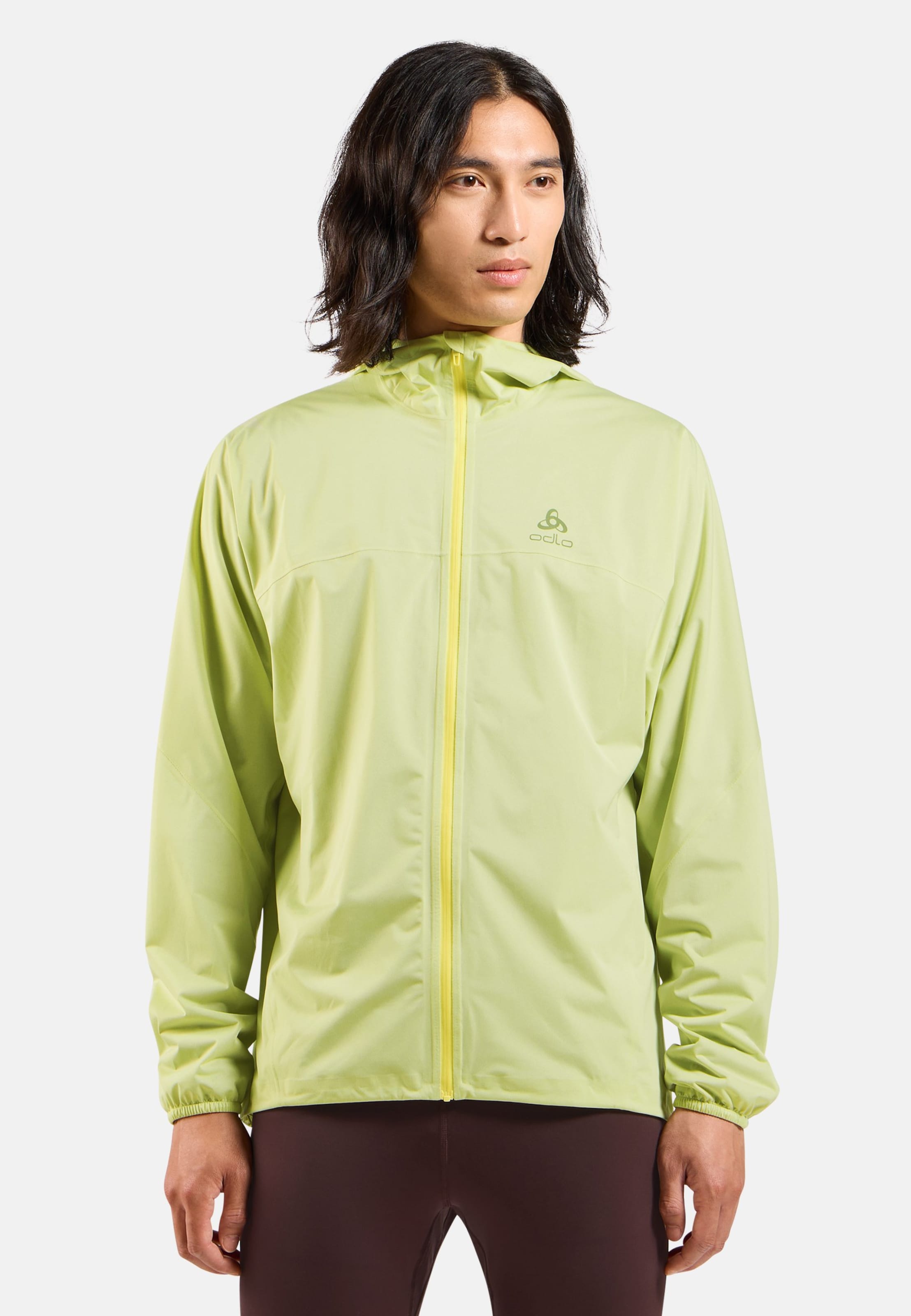 Wasserdichte X-Alp Performance Knit Laufjacke in shadow lime