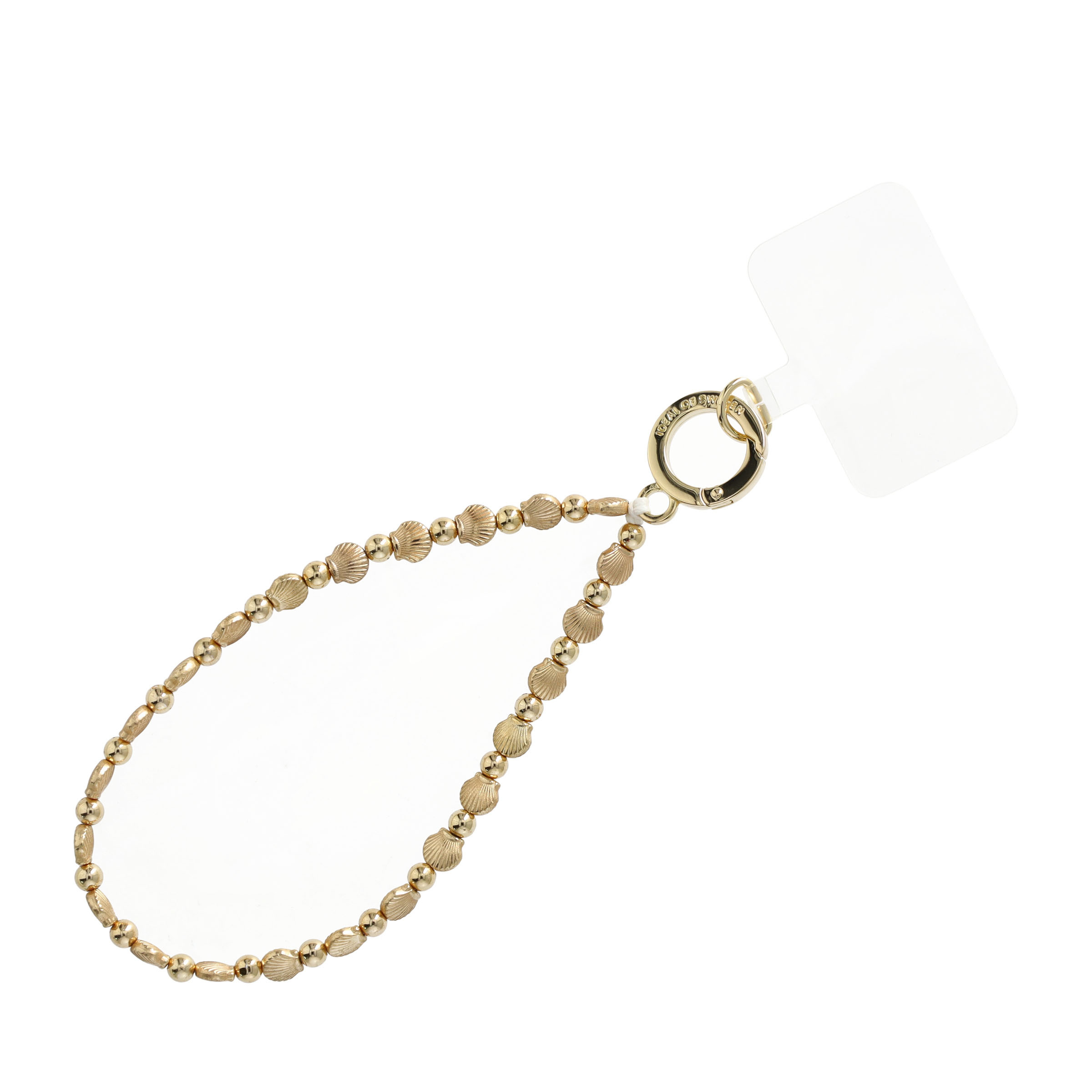 (17.5cm) Universal Handy Kette Phone Charms Schmuck Anhänger Handgelenkschlaufe (IDCW-547) - Wristlet Gold Shell