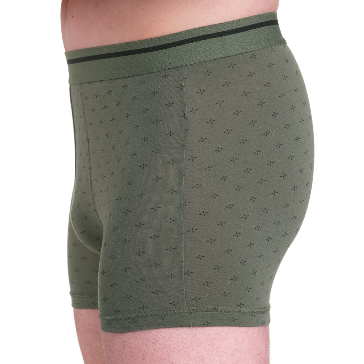 VanVaan Herren Retroshorts mit minimalem Muster dunkelgrün