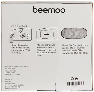 Beemoo Rear window Solbeskyttelse, Svart