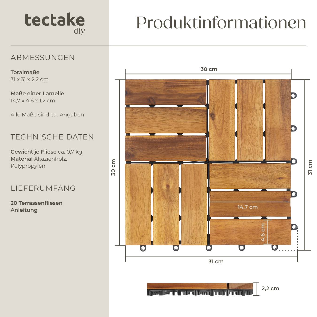 Terrassenfliesen Tabula