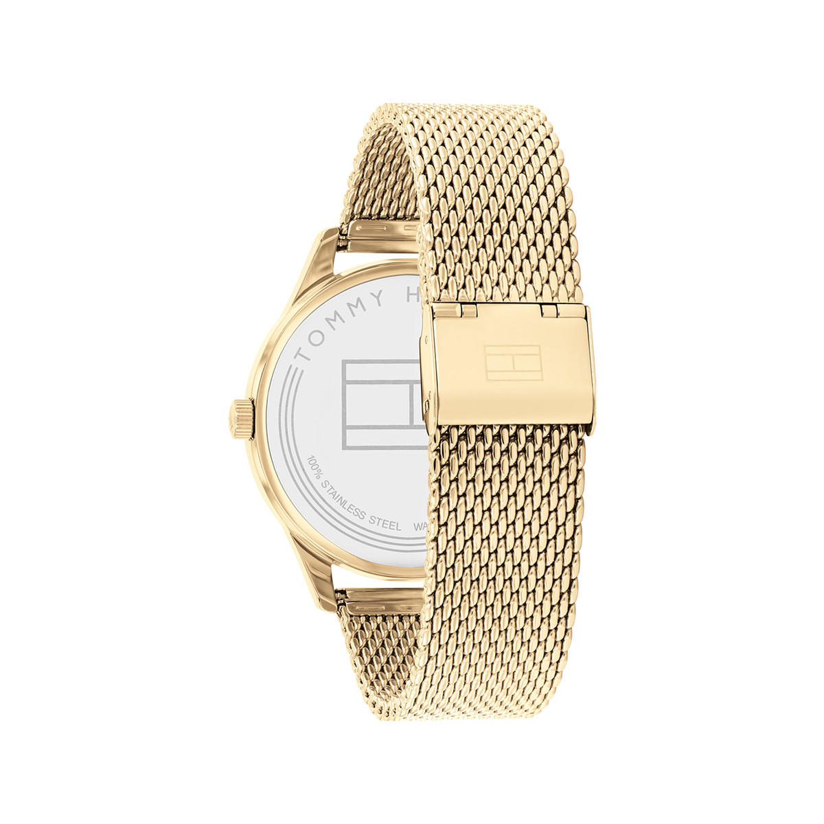 Montre Tommy Hilfiger homme acier doré jaune maille milanaise