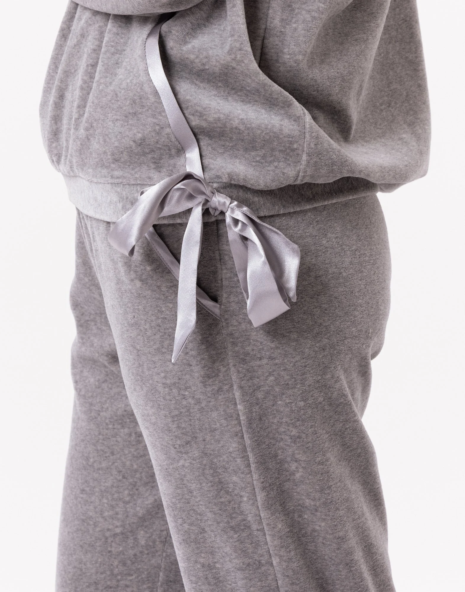 VELVET 830 - Sweat en velours | Gris