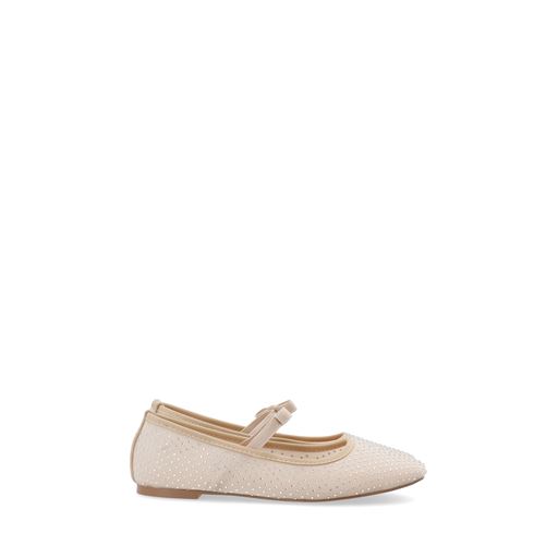 Bianco Fall Rhinestone Bow Ballerinasko, Nude, 40