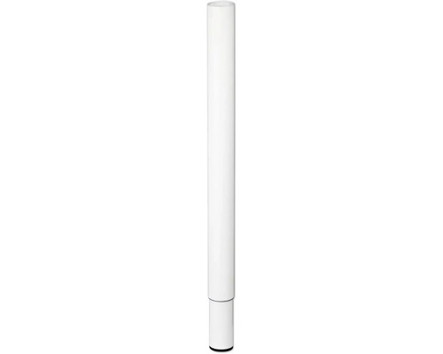 Tarrox verstelbare tafelpoot 60-90 cm Ø50 mm, wit
