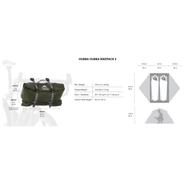 MSR - Hubba Hubba Bikepack 2 - Tente 2 places