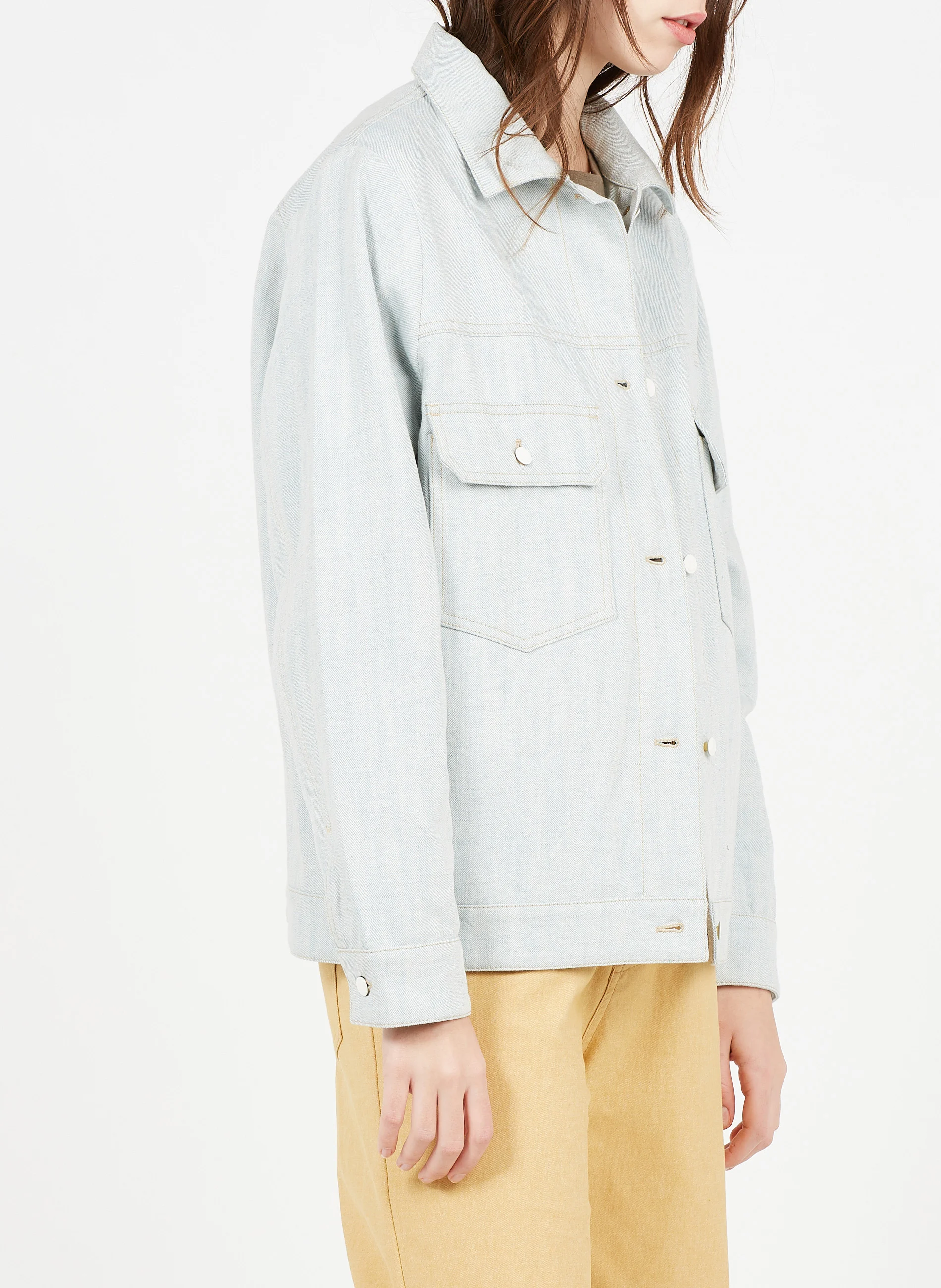 GIGLIO - Veste en jean col classique| Bleu