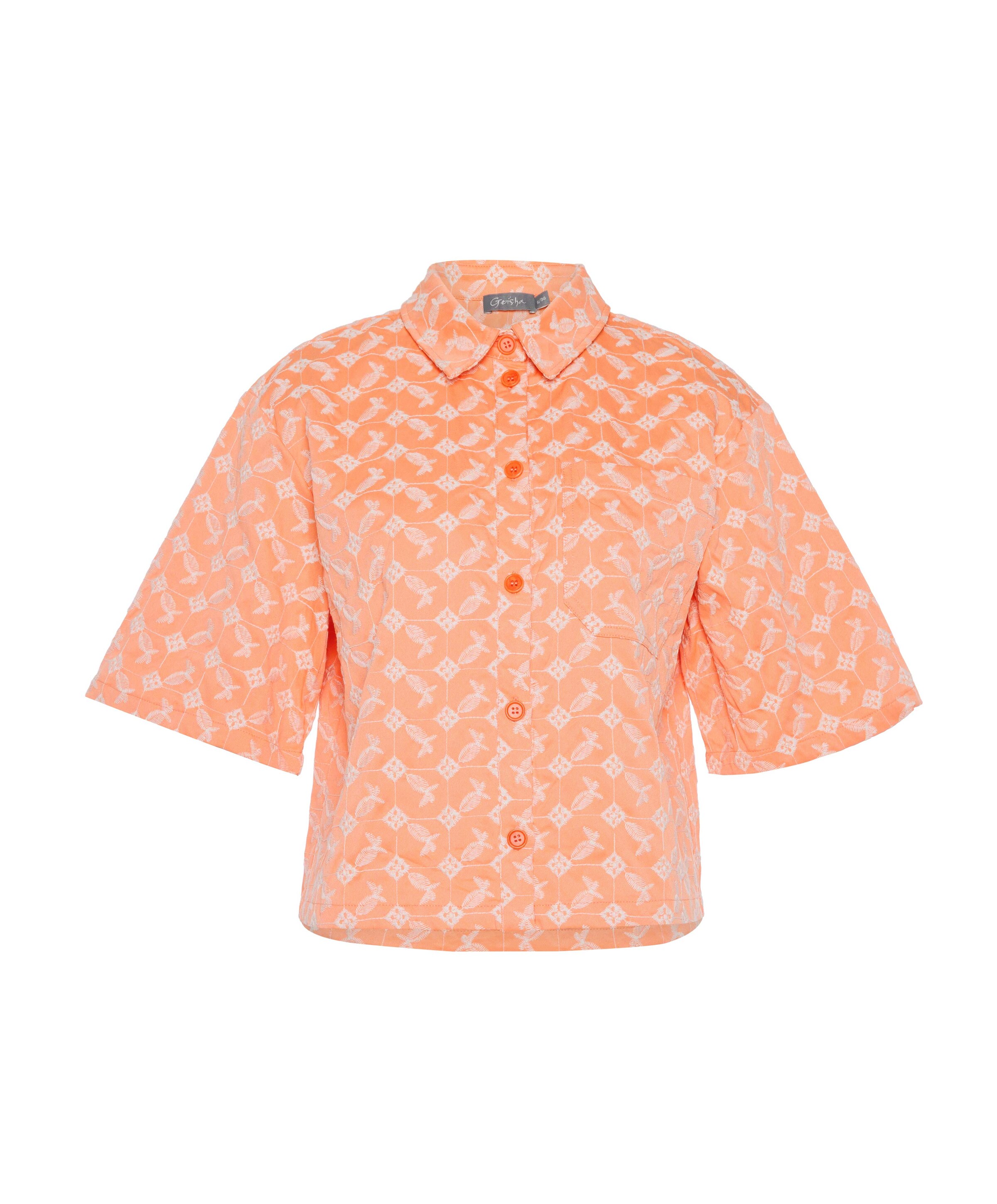 Geisha Dames blouse oranje