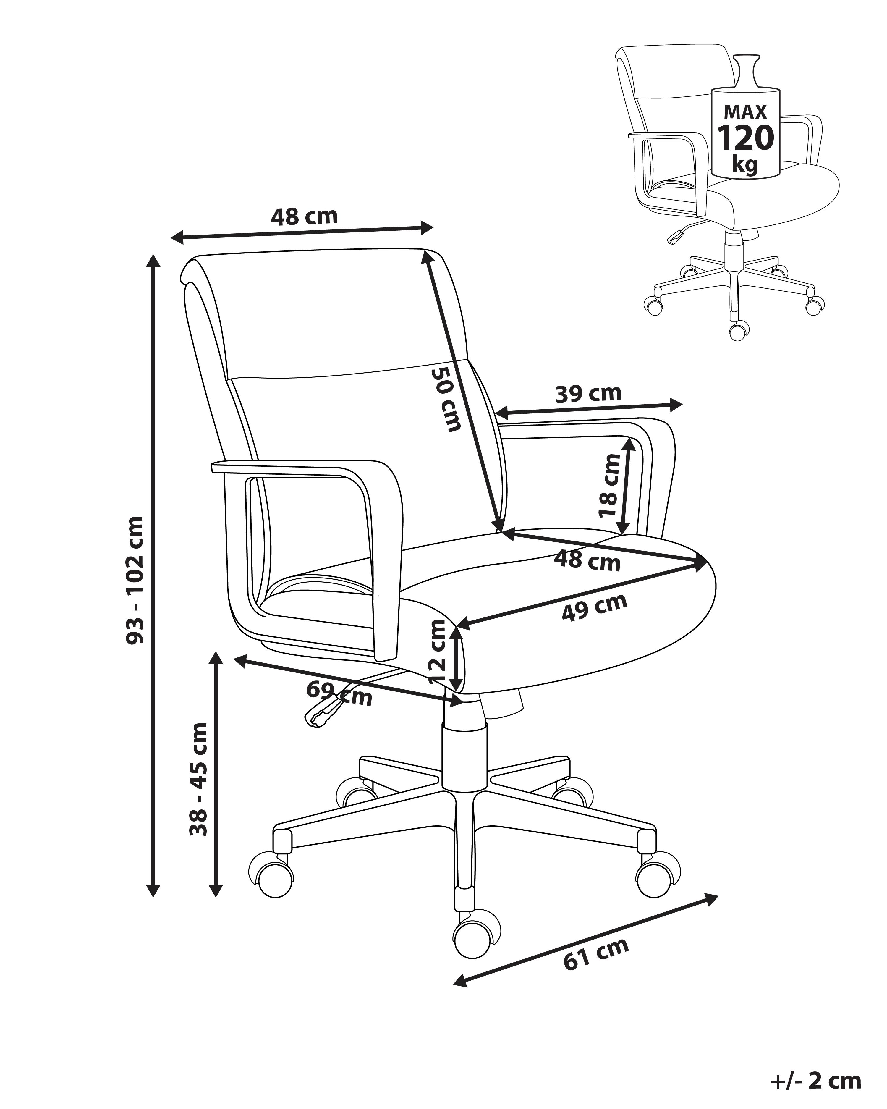 Bureaustoel BYRON Stof Beige