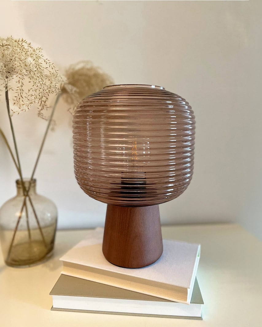 Aura bordlampe brunbeis/brun E27