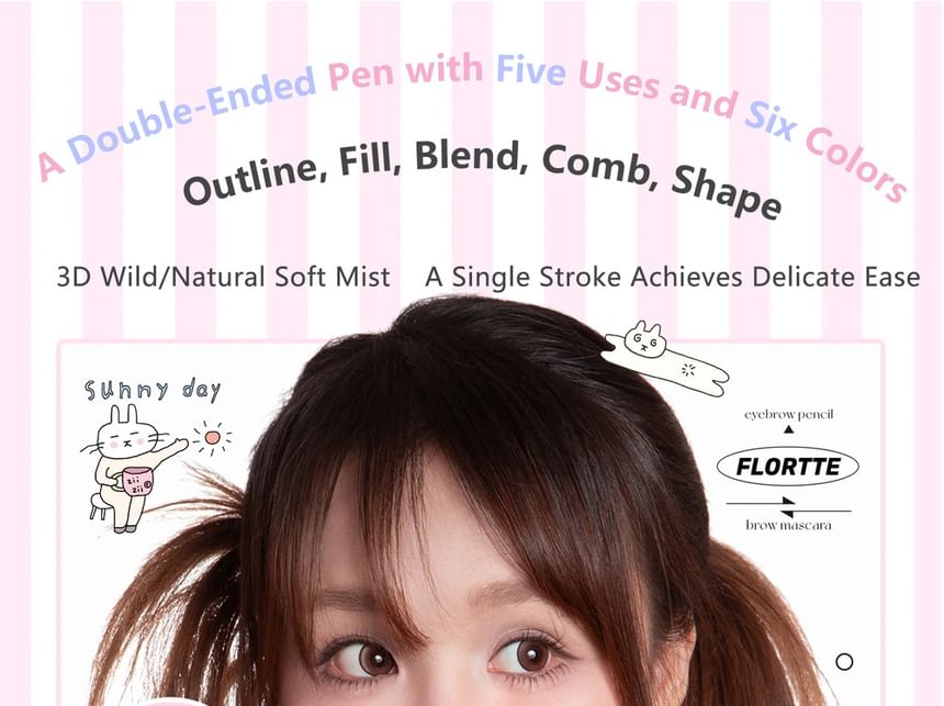 FLORTTE - Special Edition 2 in 1 Wenkbrauwen Mascara (4-6)