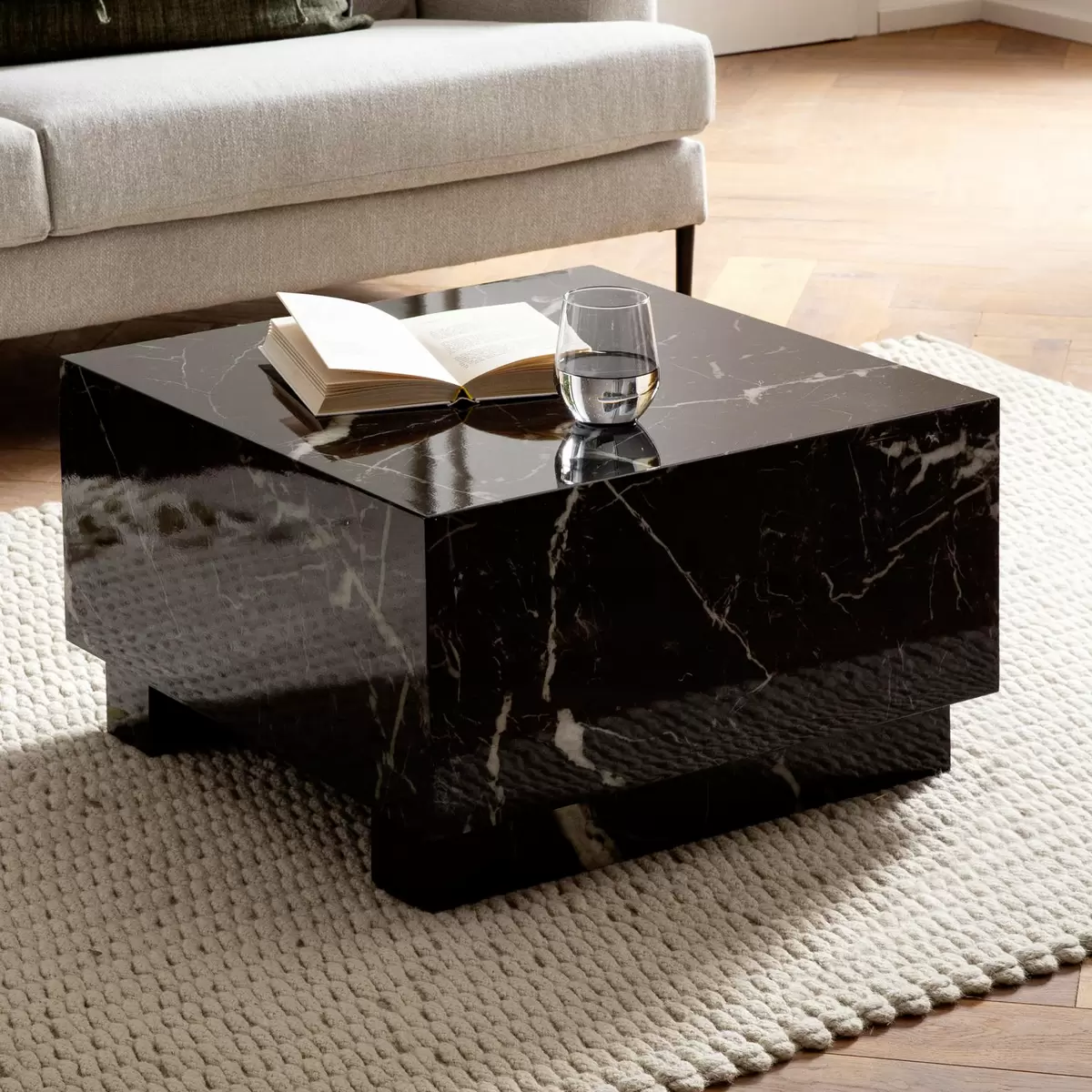 Couchtisch Poitiers schwarz,weiss