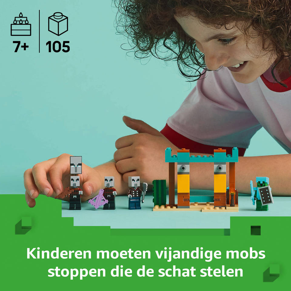 LEGO Minecraft de Illagers in de woestijn 21267