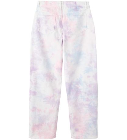 LMTD Hosen - NlfTieizza - White Alyssum/Tie Dye
