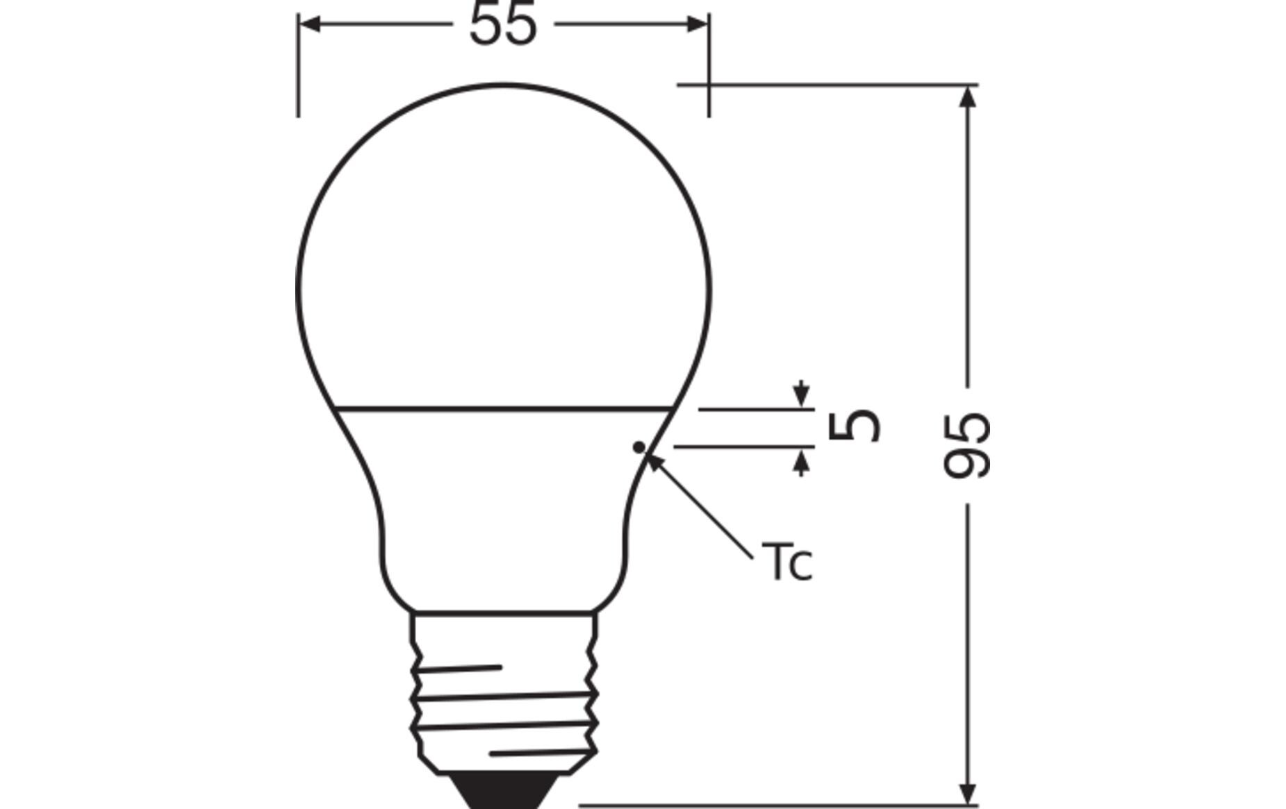 Lampe LED VALUE CLASSIC A KaltweissLED-Lampen, klassische Kolbenform