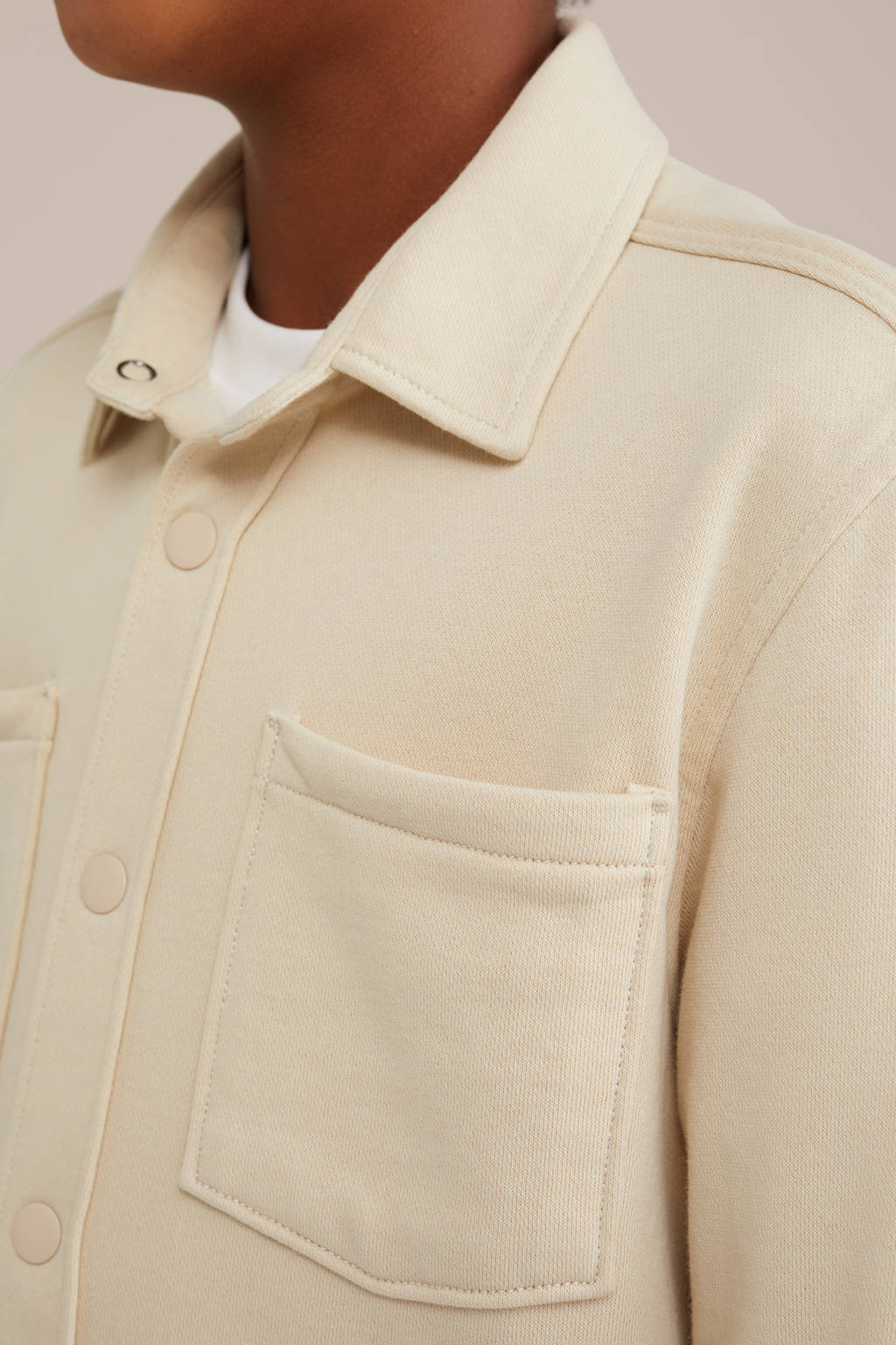 mooie blouse/vestoverhemd beige