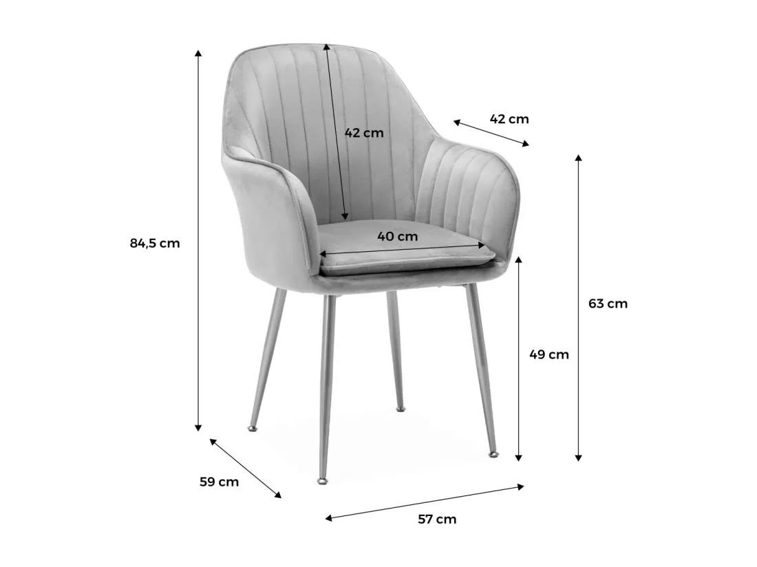 Fauteuil en velours vieux rose et pieds en métal doré. Shella L 58 x P 58 x H 85